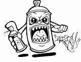 Graffiti Spray Coloring Pages Easy Characters Drawing Paint Sketch Sketches Character Drawings Wizard Clipart Cans Cartoon Bottle Gun Getdrawings Vector sketch template