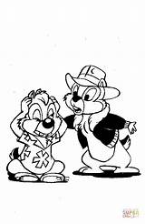 Chip Dale Coloring Pages Teaching Disney Drawing sketch template