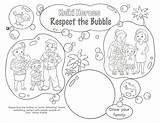 Respect Coloring Sheet Bubble sketch template