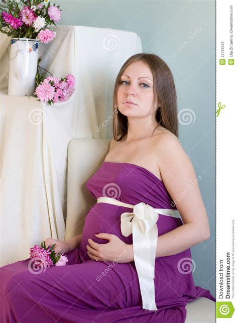 Young Pregnant Woman Stock Image Image Of Happiness 27099623