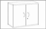 Coloring Cupboard Furniture Tracing Pages sketch template