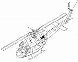 Uh Helicopter Huey Iroquois Chopper 1n sketch template