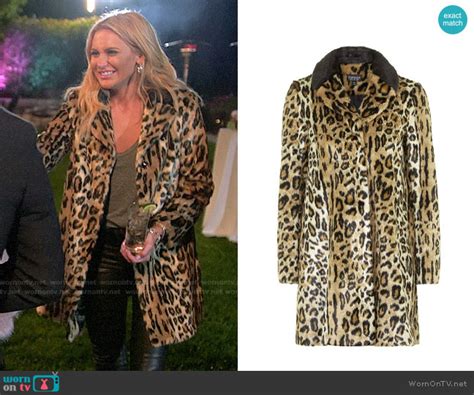 wornontv stephanie s leopard fur coat on the hills new beginnings