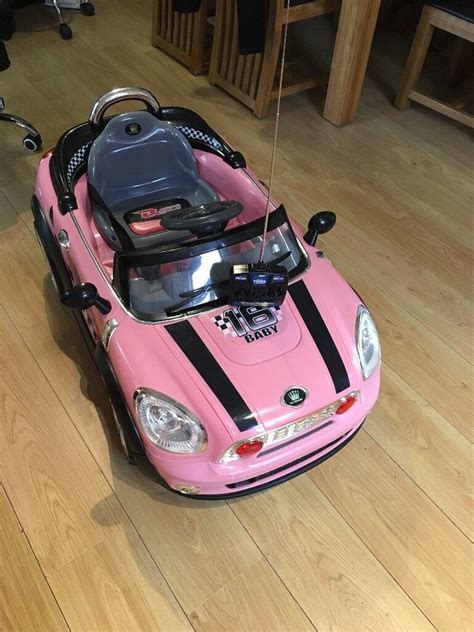 mini cooper style ride  car pink  battery powered electric car  scarborough north