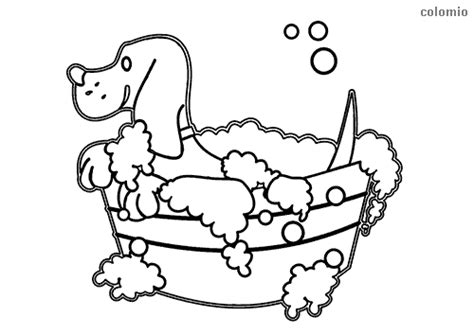 dog   bath coloring page animal coloring pages dog coloring