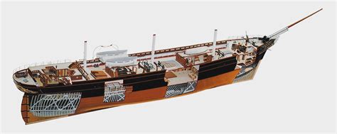 cutty sark clipper ship cutaway drawing  high quality