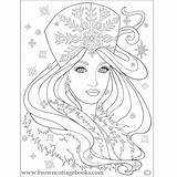 Coloring Annie Pages Maiden Girl Brown Adult Books Getcolorings Snowmaiden Color 650px 39kb sketch template