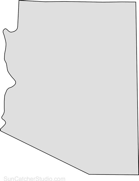 arizona map outline png shape state stencil clip art transparent png