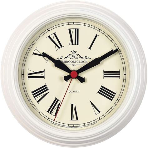 hroome   retro classic metal small wall clock silent  ticking battery operated