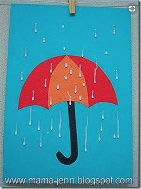 umbrella craft  raindrops weather crafts umbrella craft