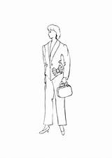 Anzug Topmodel Menschen sketch template