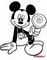 Mickey Coloring Lollipop Pages Mouse Sitting Disneyclips Misc sketch template
