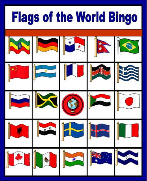 flags   world bingo flags   world world flags printable bingo