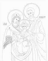 Byzantine Rodzina Kolorowanka Swieta Ukrainian Shrine Template Sagrada Ikonen Wickedbabesblog Família Kolorowankę Wydrukuj sketch template