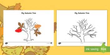 autumn tree template printable resources teacher