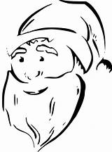 Santa Face Coloring Claus Pages Popular sketch template