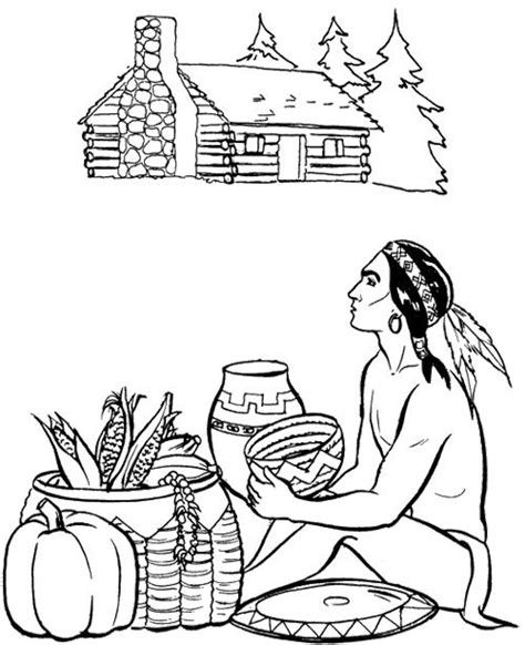 thanksgiving indian coloring page thanksgiving adult coloring pages