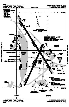 charleston afbintl airport chs map aerial photo diagram