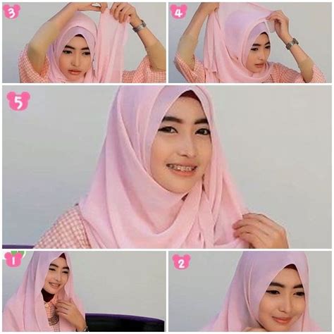 tutorial hijab pashmina syari menutup dada  punggung jilbab gucci