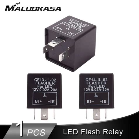 pins motorcycle led flash relay adjustable frequency square flashing led flasher relay