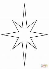 Star Christmas Coloring Pages Template Printable Supercoloring Drawing Ornaments Crafts Tree Templates sketch template