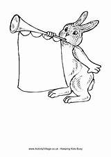 Trumpet Easter Colouring Coloring Bunny Getcolorings Color Printable sketch template
