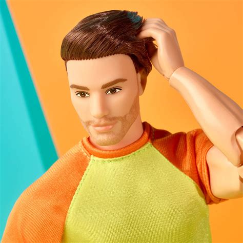 Barbie Looks Ken Doll Buff Body Curly Brunette Hair Mattel Creations