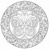 Mandala Coloring Pages Hard Printable Adults Butterfly Wolf Detailed Color Difficult Complex Flower Getcolorings Print Books Colorin Colorings Getdrawings Lotus sketch template