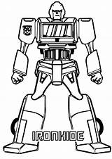 Transformers Coloring Pages Ironhide Transformer Iron A4 Printable Lockdown Hide Robot Color Kids Megatron Books Power Colouring Coloringpagesonly sketch template