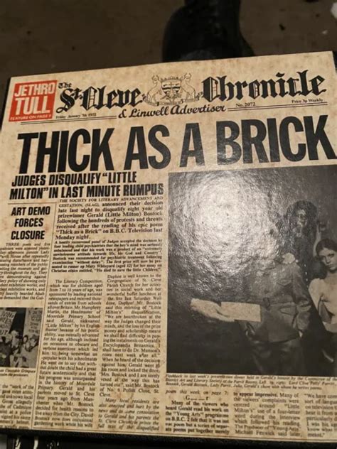 Jethro Tull Thick As A Brick 100 00 Picclick
