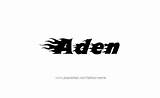 Aden Name Tattoo Designs sketch template