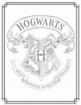 Coloring Crest Hogwarts Popular Potter Harry sketch template
