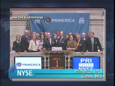 1 april 2010 primerica celebrates ipo first day of trading on the nyse youtube