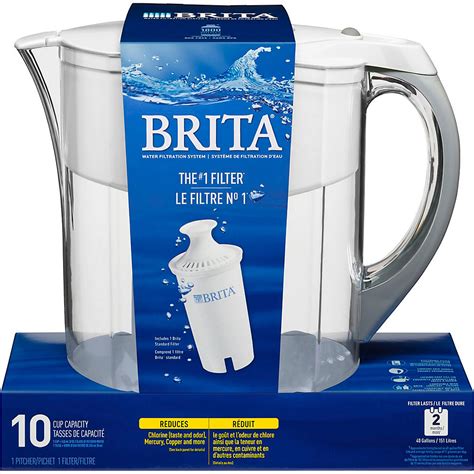 brita grand water filter pitcher   replacement filter white  cup  home depot canada