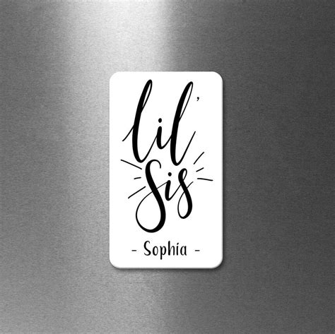 personalised lil sis little sister magnet by hope and halcyon