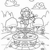 Coloring Fountain Valentine Pages Cupid Water Printable 75c5 Kids Color Getcolorings Valentines Print sketch template