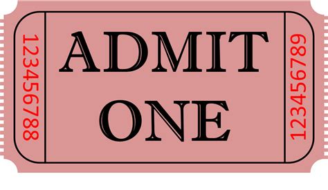 admit  ticket clipart