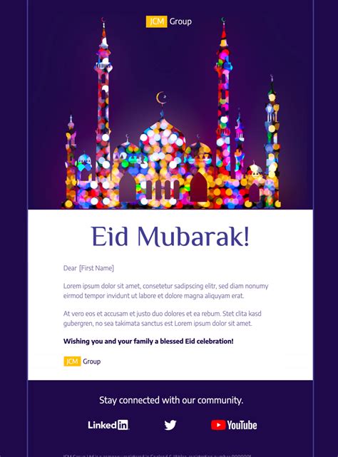 eid mubarak html email template mail designer create  send html