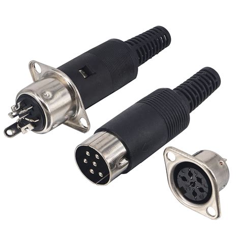 din  pin male plug solder connector female adapter recessed socket panel mount av adapter