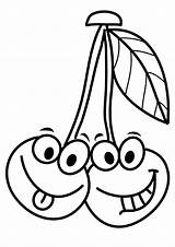 Coloring Cherry Cherries Pages Cartoon Printable Funny Fruits Smiling Faces Making Coloring4free 2021 Food Momjunction Coloriage Categories Kids Enregistrée Happy sketch template