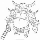 Clash Royale Pekka Clans Xcolorings Hog 1280px sketch template