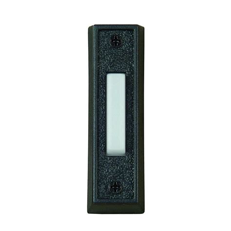 carlon wired door bell push button black   case dhl  home depot