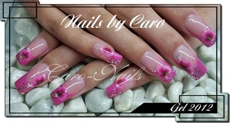 pink flowers n jeweled nail techniques creative nails