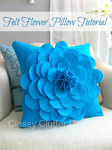 felt flower pillow classy clutter