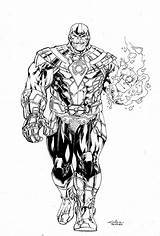 Thanos Colorir Sinestro Corps Poderes Spiderguile Superhuman Possessed Immense Tudodesenhos Nolan sketch template