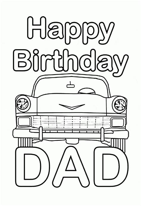 happy birthday daddy printable coloring page coloring home
