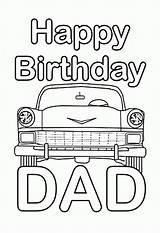 Coloring Birthday Happy Daddy Printable Print sketch template