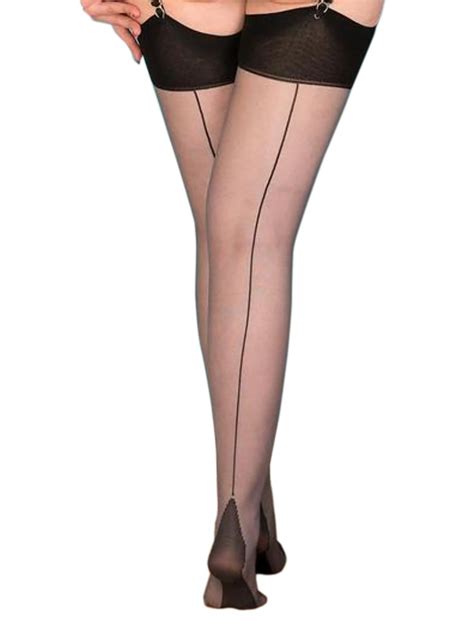 seamed stockings grey glamour from vivien of holloway