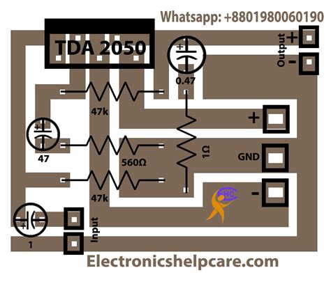 tda mono circuit diagram electronics  care