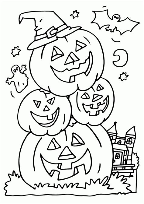 printable scary halloween coloring pages